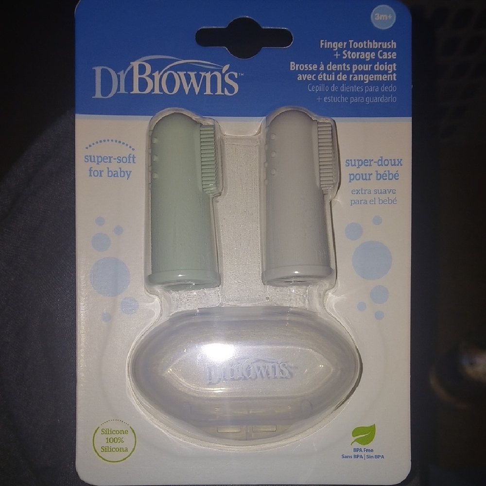 Infant Finger Toothbrush X2 & Case